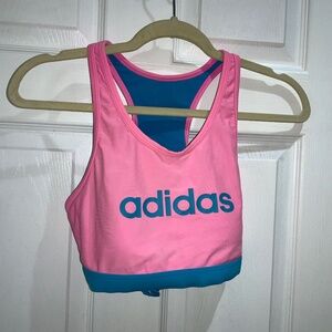 Adidas sport bra Sz S pink / blue workout running